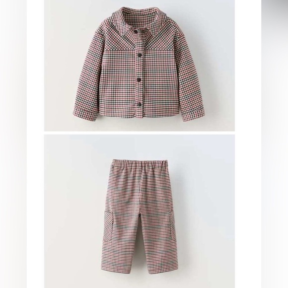 PLAID OVERSHIRT -SET - Picture 1 of 6